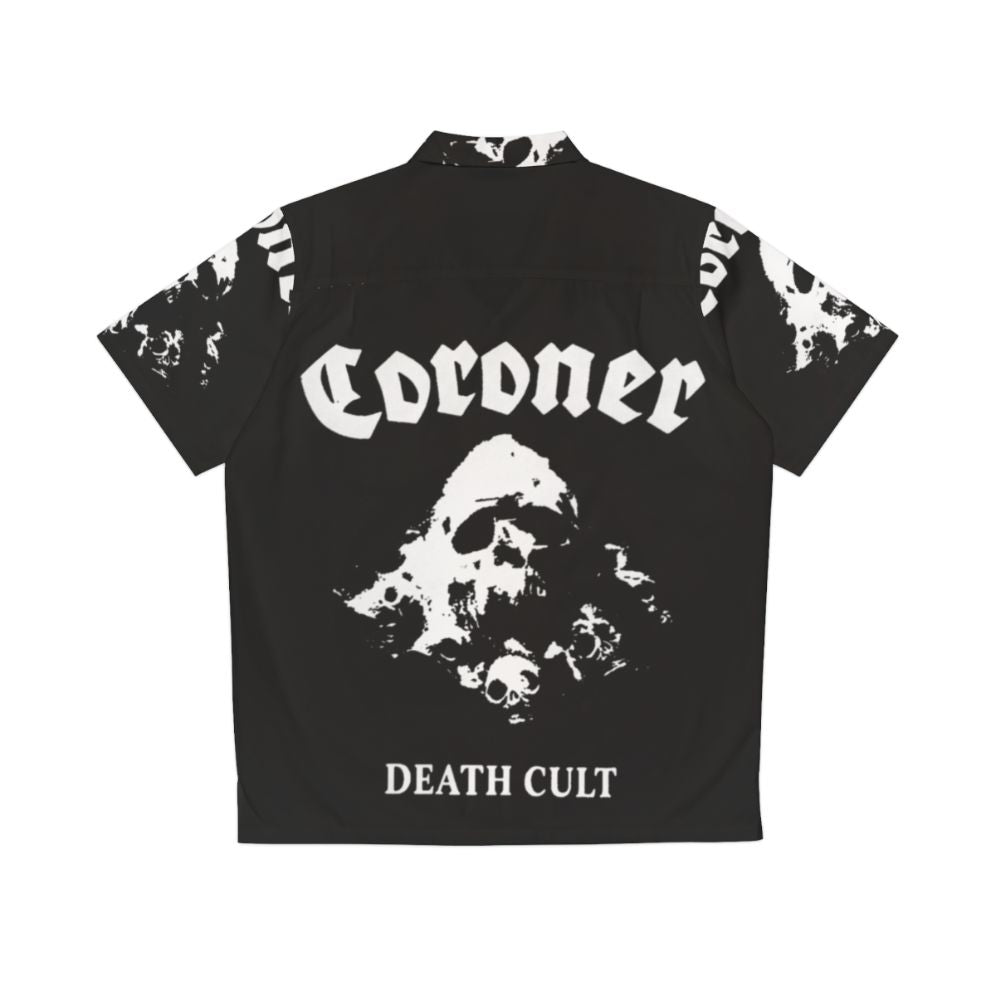 Coroner Band Hawaiian Shirt with Tropical Print - Back