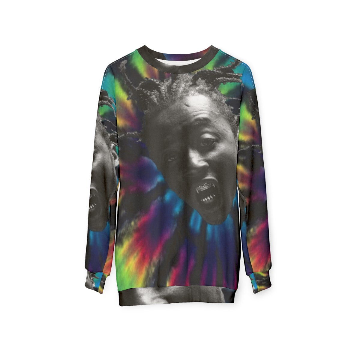 Ol Dirty Bastard Tie Dye Sweatshirt - ODB Hip Hop Vintage Clothing - hanging