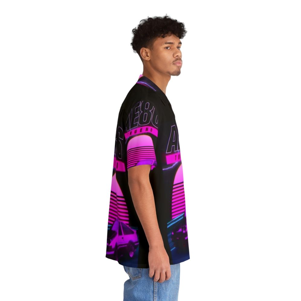 Retro Synthwave Ae86 Hawaiian Shirt - People Pight