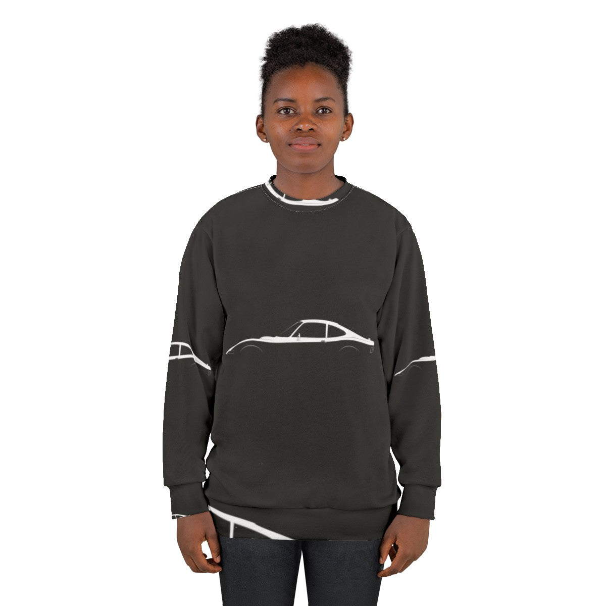 Opel GT Silhouette Sweatshirt featuring the iconic side profile of the Opel GT sports car - women