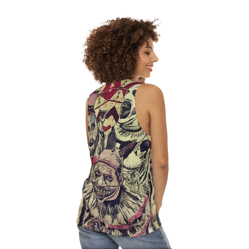 Creepy Clown Unisex Tank Top - women back