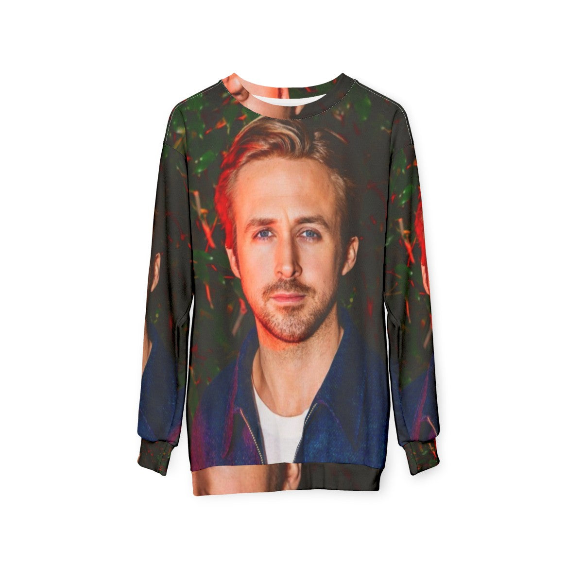 Ryan Gosling wearing a grey sweatshirt from the movie 'Drive' - hanging