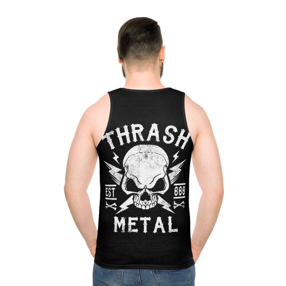 Thrash metal unisex tank top - men back