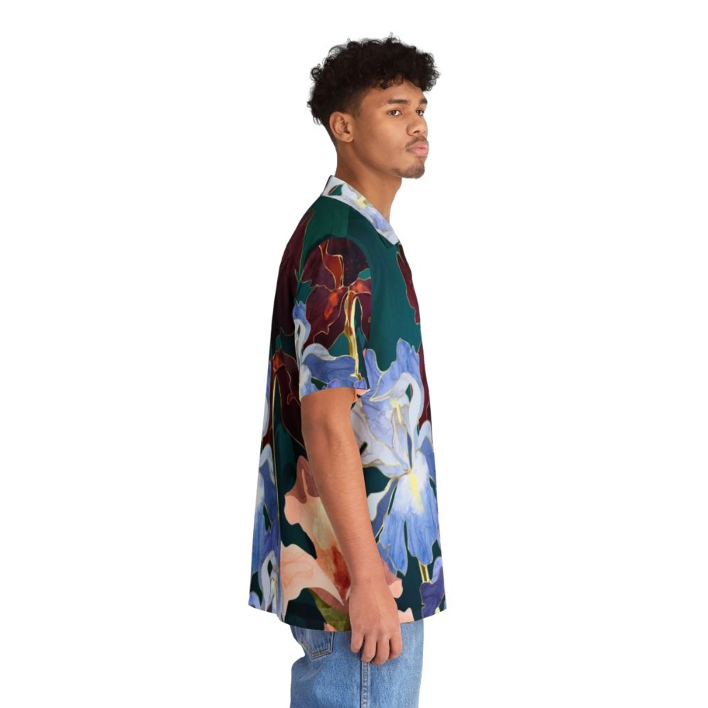 Iris abstract pattern hawaiian floral shirt - People Pight