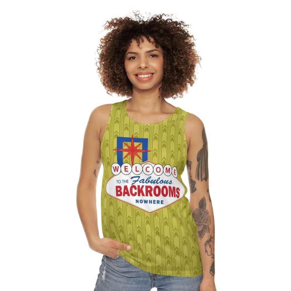 Creepy "Backrooms" Unisex Tank Top - women