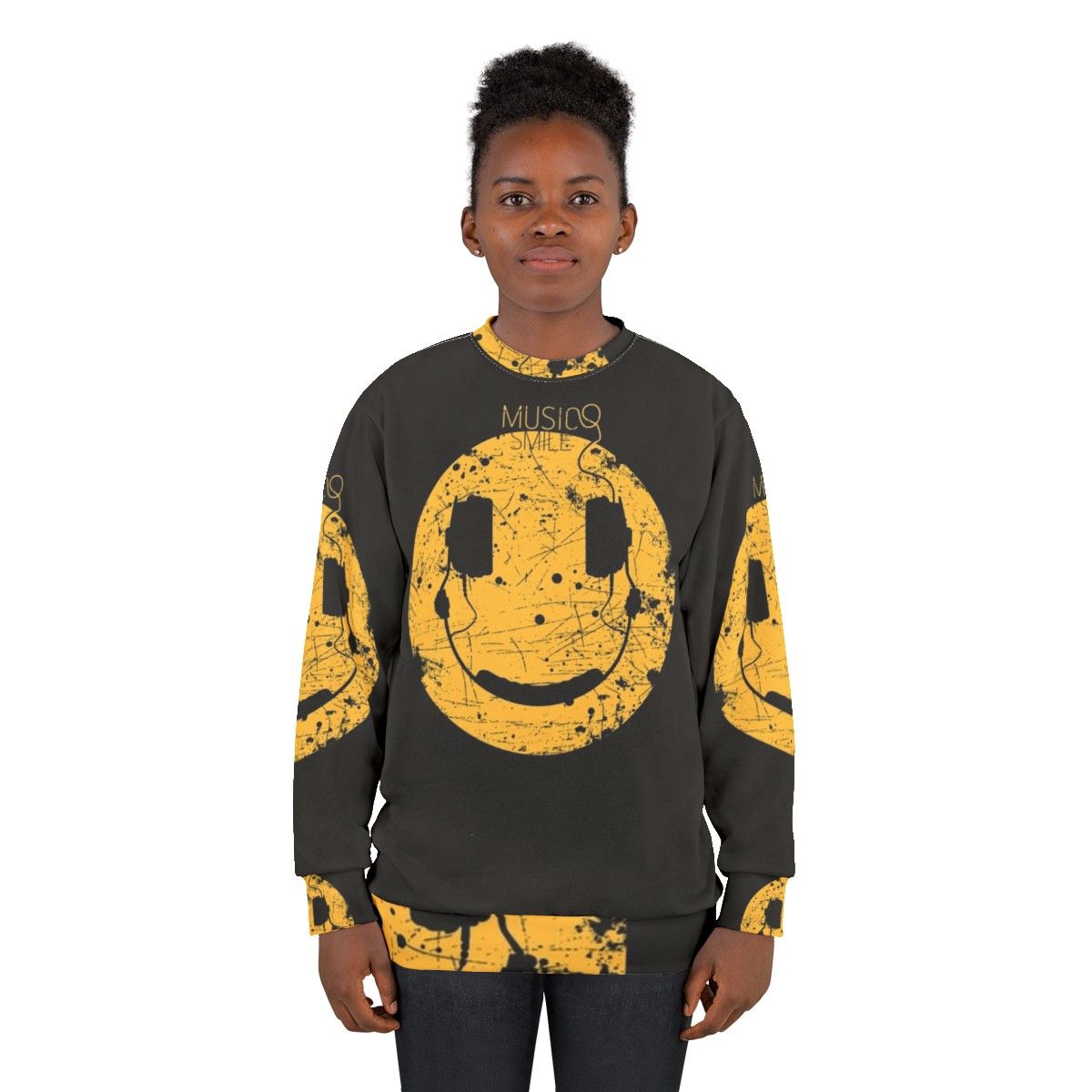 Music Smile V2 Abstract Art Sweatshirt - women