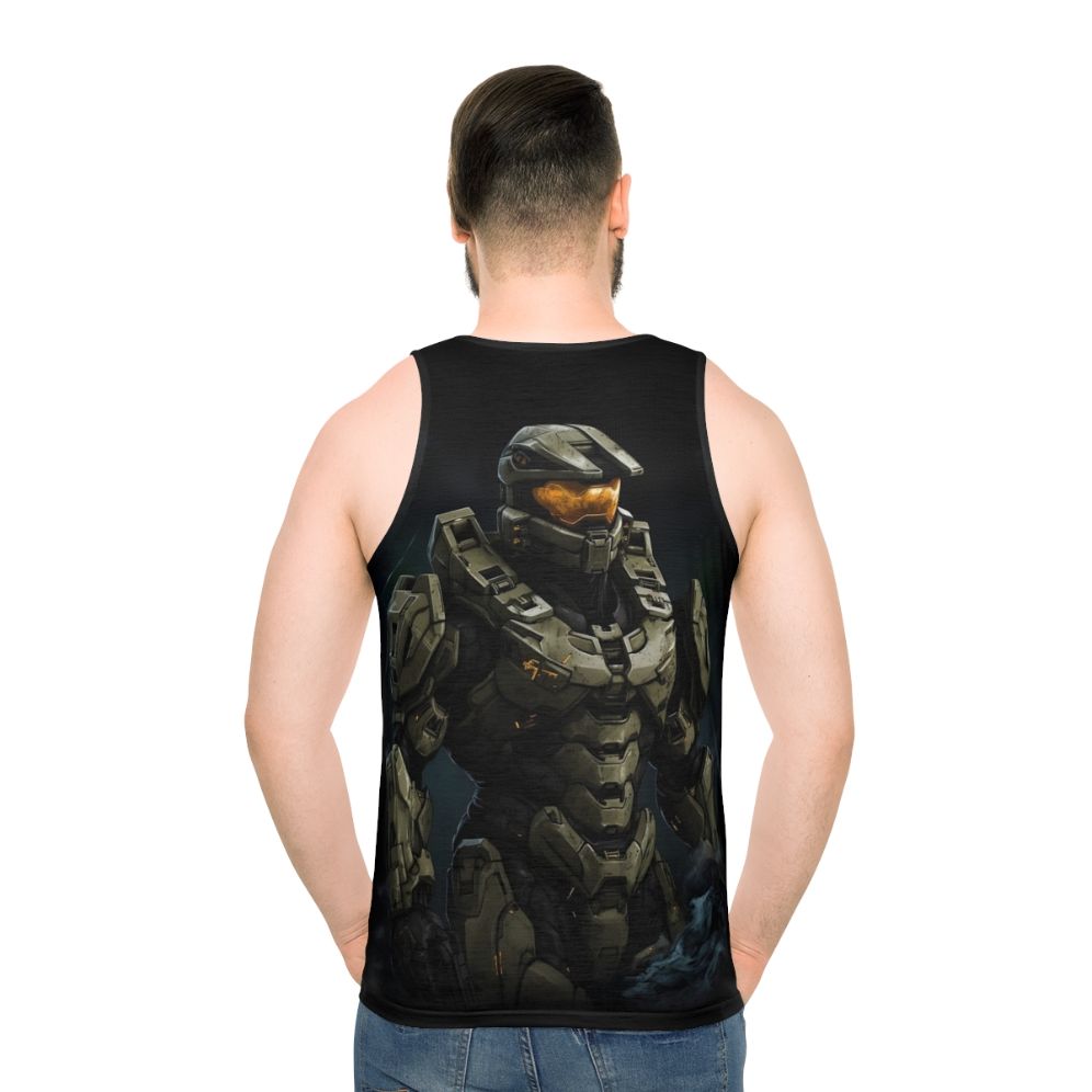 Master Chief Unisex Halo Gaming Tank Top - men back