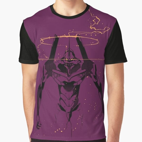 Neon Genesis Evangelion Unit-01 Graphic T-Shirt featuring the iconic mecha from the anime series