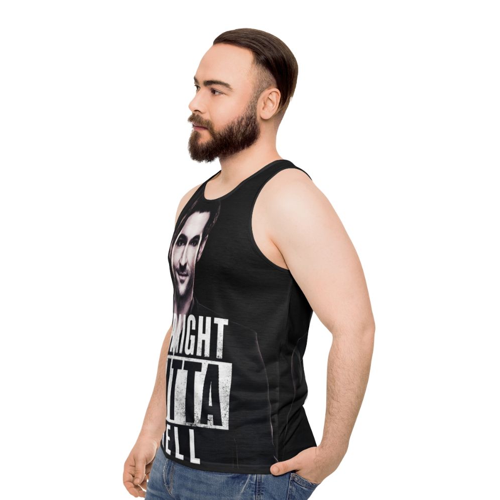 Lucifer Unisex Tank Top - men side