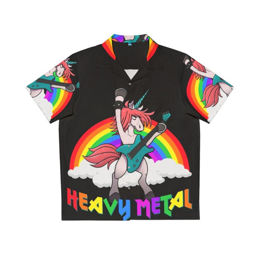 Heavy Metal Unicorn Music Guitar Hawaiian Shirt