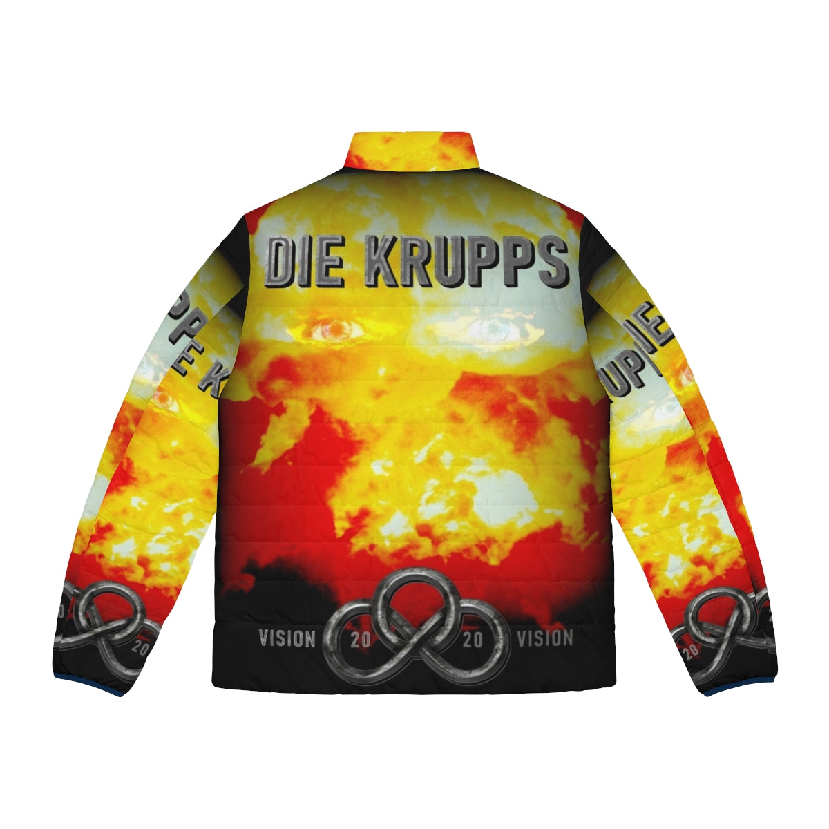 Die Krupps 20 20 Vision Puffer Jacket - Industrial Metal Music Pioneer - Back