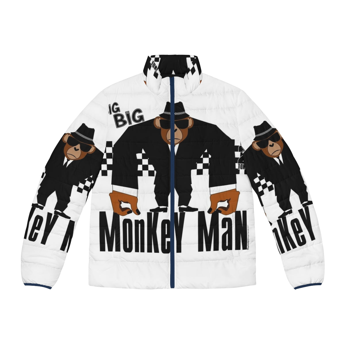 Big Monkey Puffer Jacket with Ska Music Inspired Design