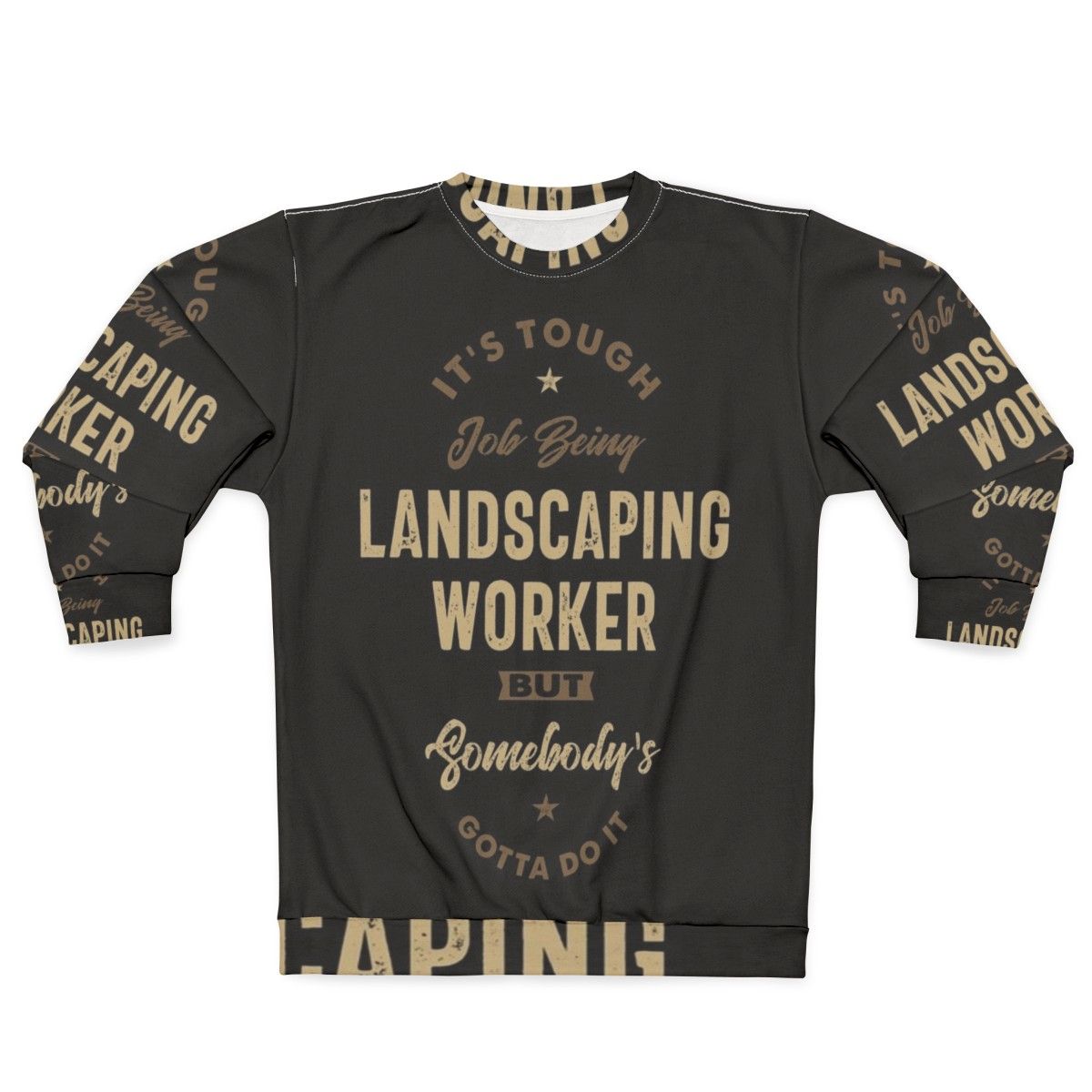 Landscaping Worker Wearing Durable Sweatshirt