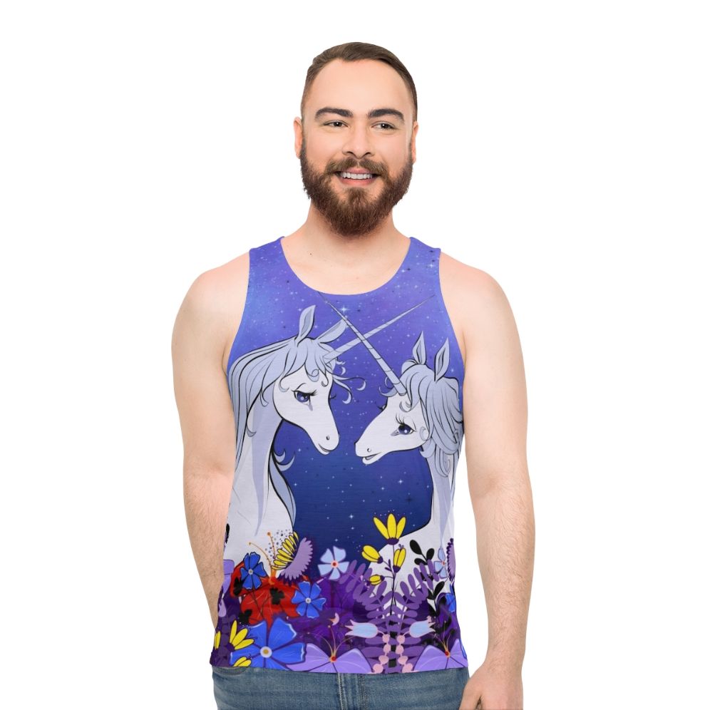 The Last Unicorn Unisex 80s Cartoon Tank Top - men