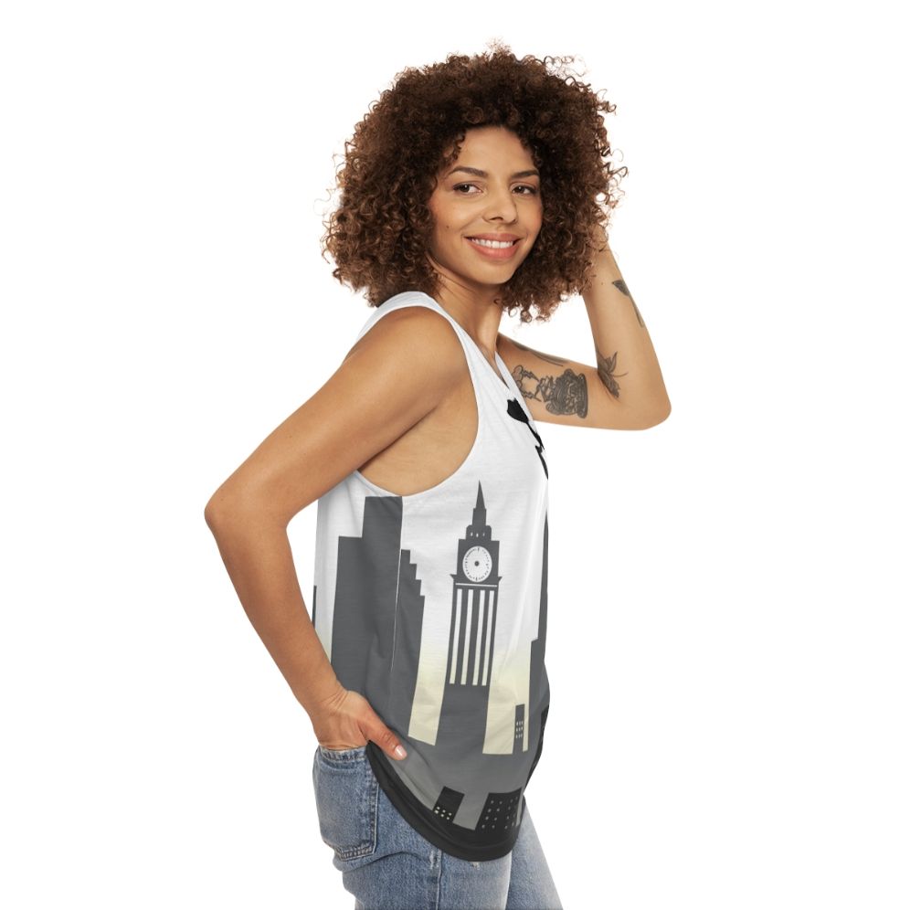 Urban Smog Unisex Tank Top - women side