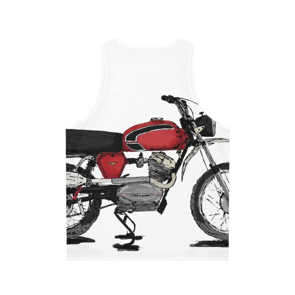 Vintage Scrambler Motorcycle Unisex Tank Top - Back