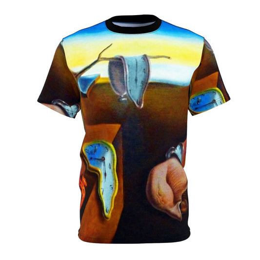 A surreal t-shirt design featuring the iconic melted clocks from Salvador Dali's masterpiece "The Persistence of Memory"