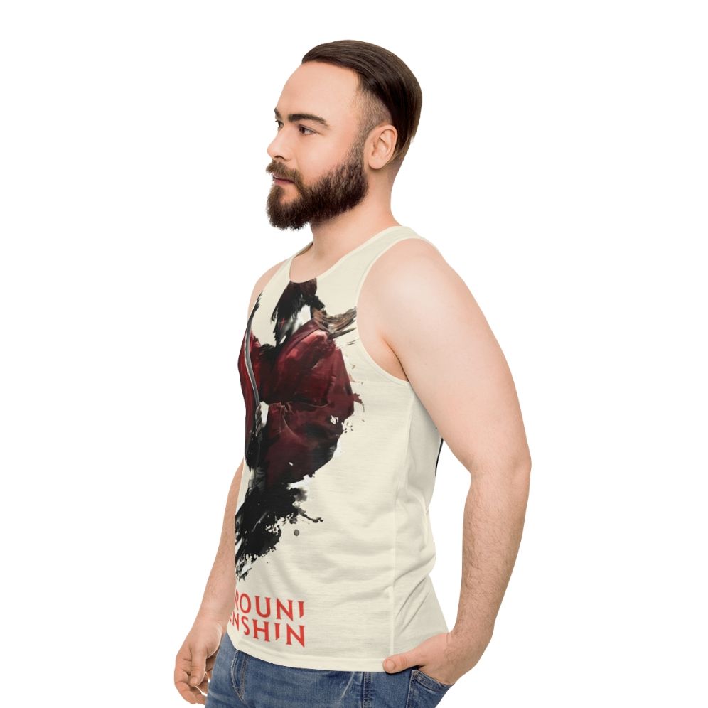 Himura Kenshin Anime Samurai Unisex Tank Top - men side