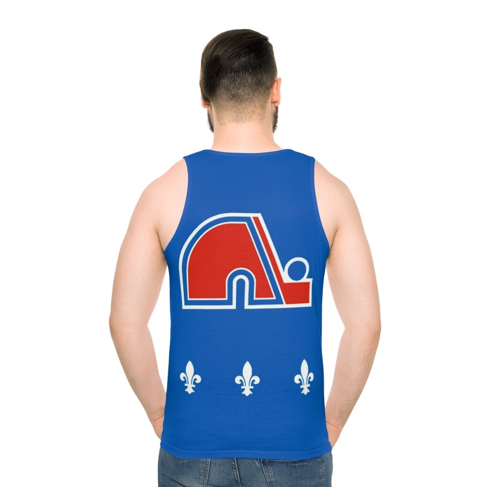 Vintage Quebec Nordiques Retro Hockey Unisex Tank Top - men back