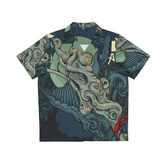 Dark Tranquillity Hawaiian Shirt with Tropical Print Design