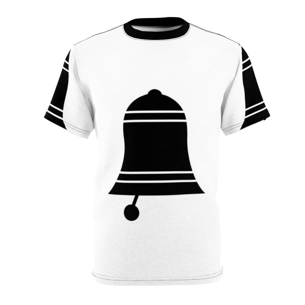 Artistic Bell Campana design printed on a high-quality t-shirt for activities and hobbies