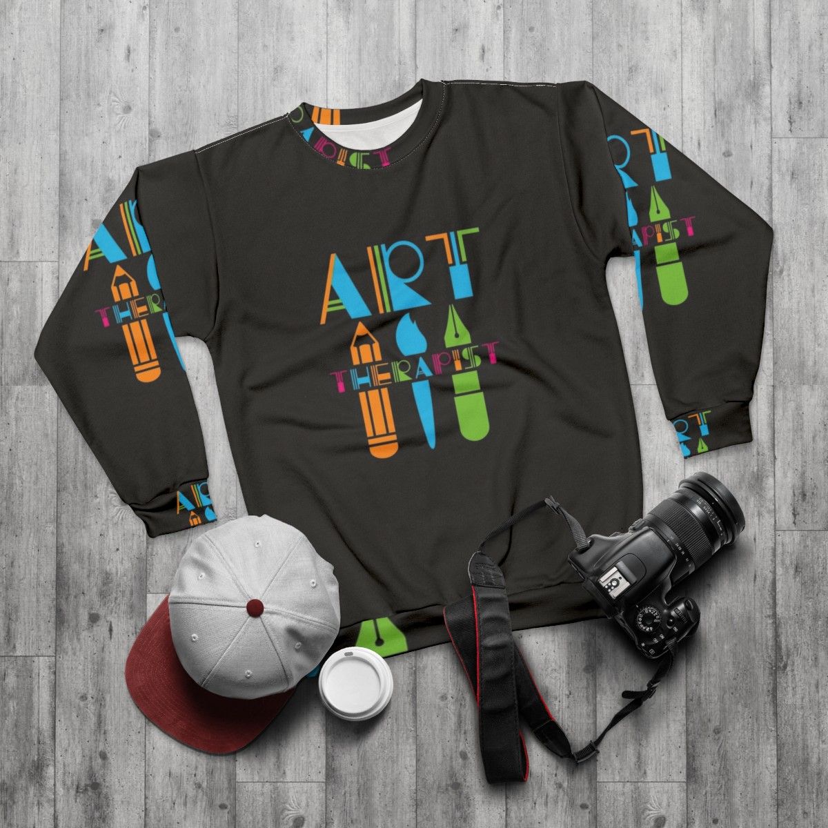 Professional Art Therapist Sweatshirt - flat lay