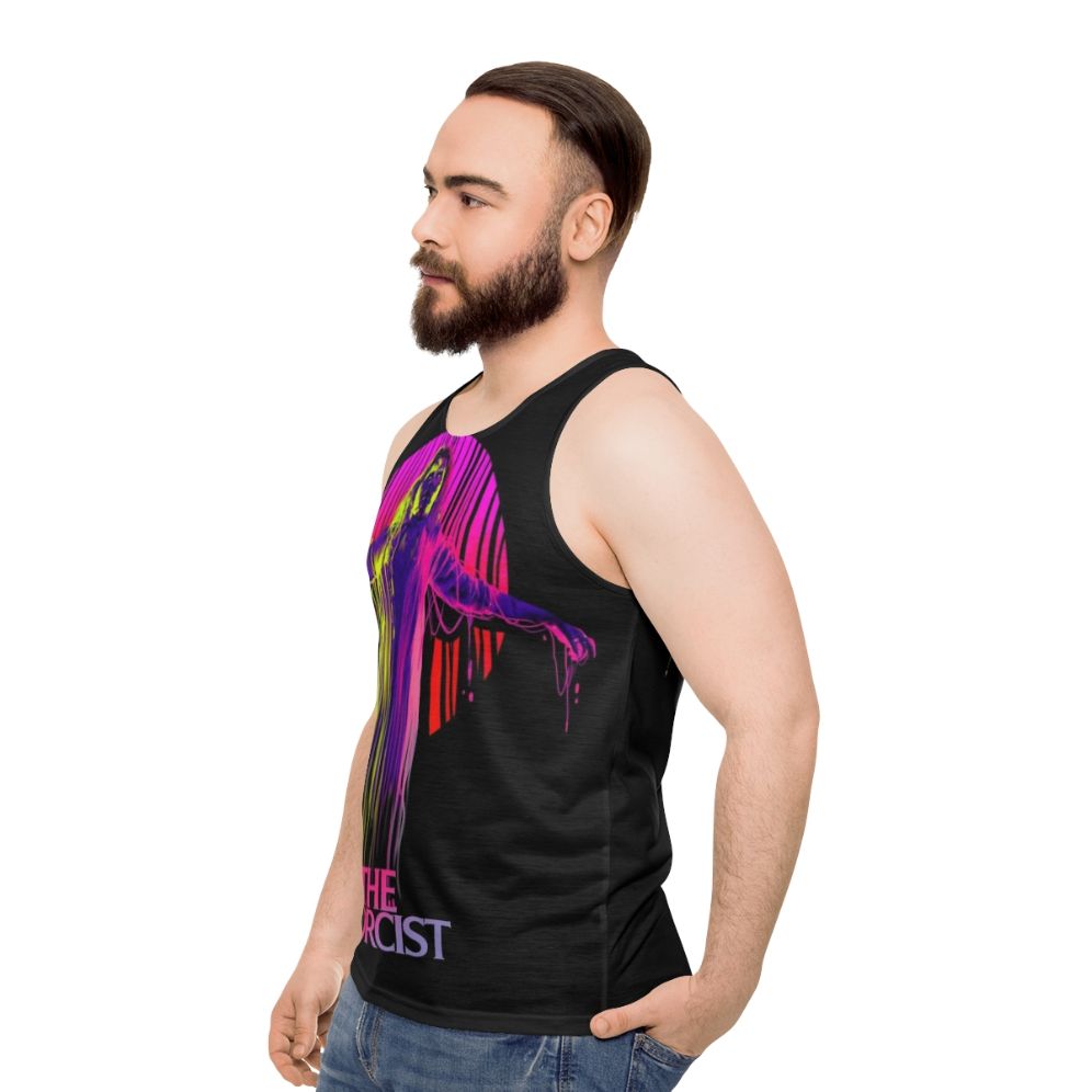 Neon "The Exorcist" unisex tank top - men side