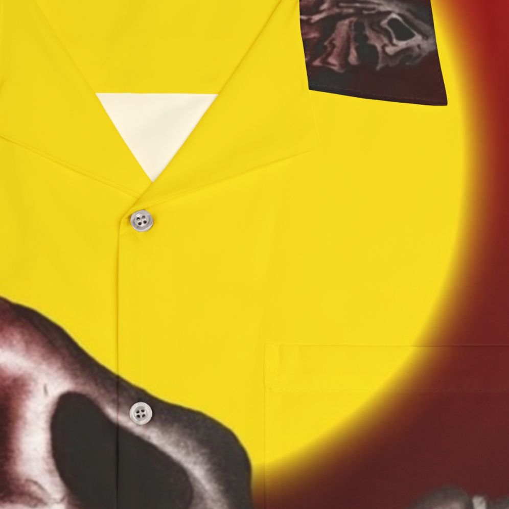 Mysterious and ominous SCP 001 Hawaiian shirt with sunlight and horror theme - Detail