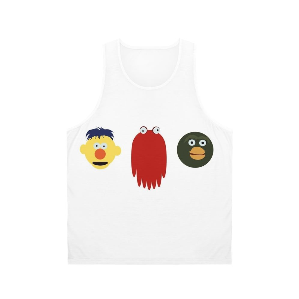 "Don't Hug Me I'm Scared" unisex tank top with dark humor graphic