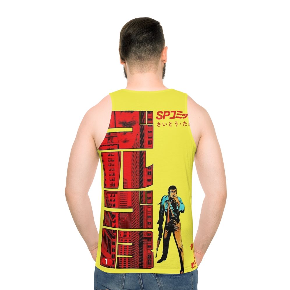 Golgo 13 manga inspired unisex tank top - men back