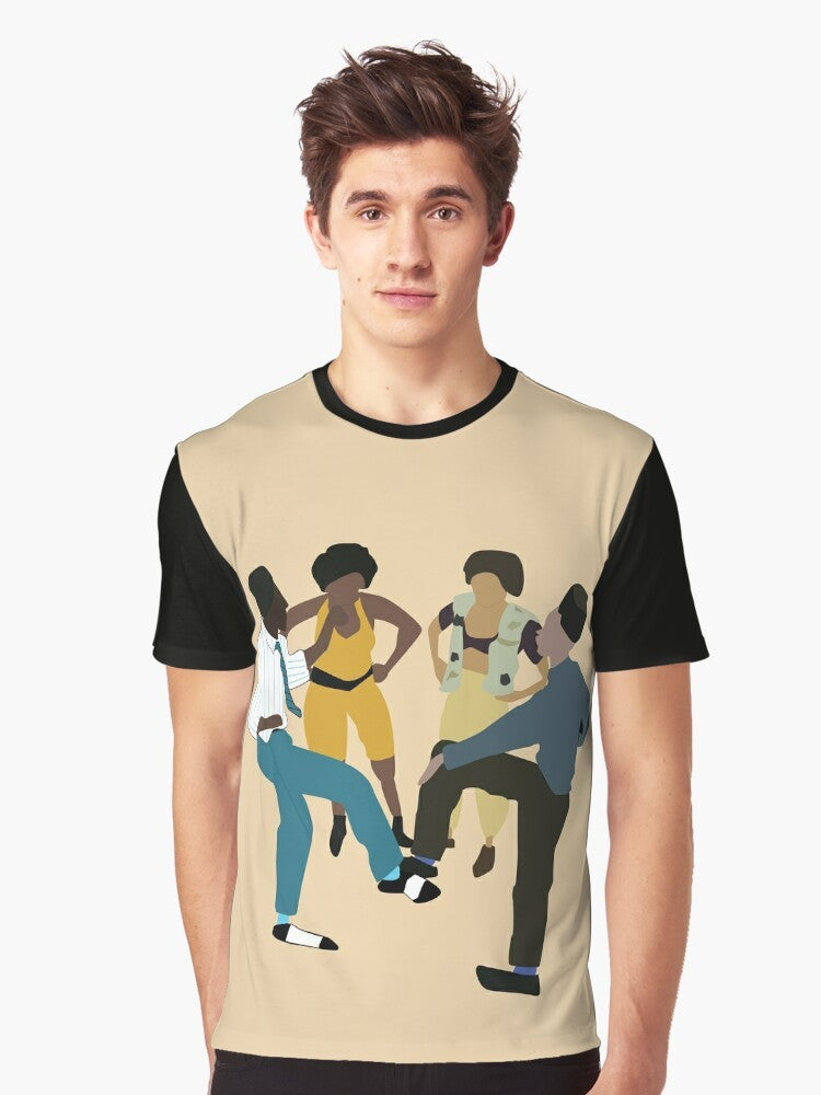 90s House Party Graphic T-Shirt with Hip Hop Inspired Design - Men