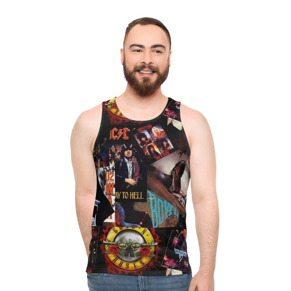 1980s rock bands unisex tank top - men