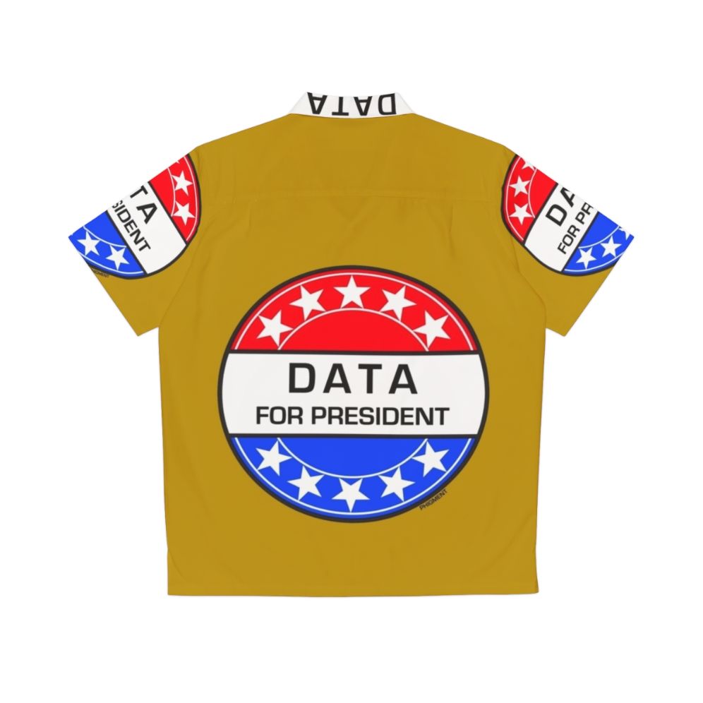 Data for President Hawaiian Shirt - Sci-Fi Inspired Presidential Apparel - Back