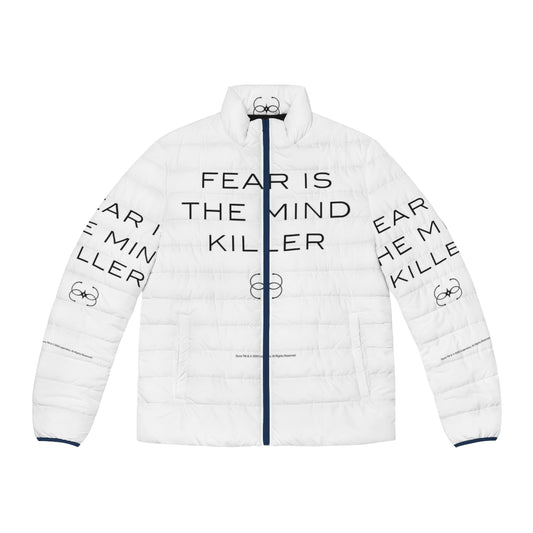 Dune movie inspired "Fear Is The Mind Killer" puffer jacket