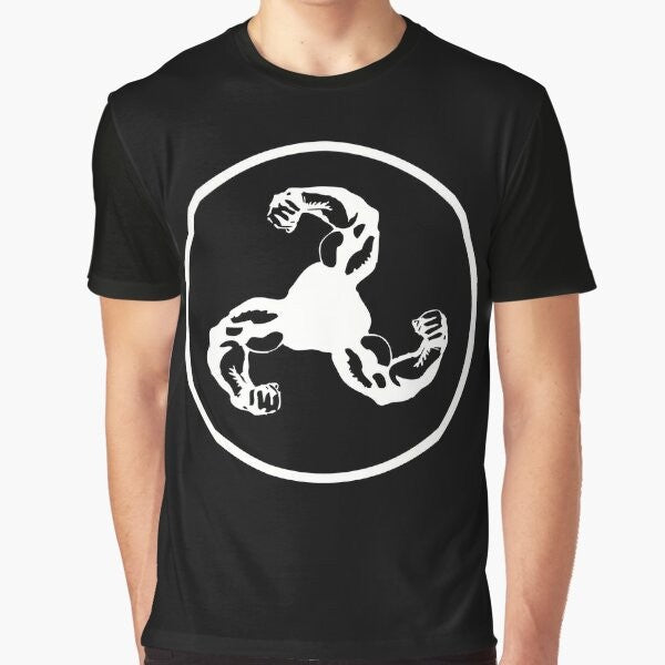 Bicep Logo Graphic T-Shirt in Black and White