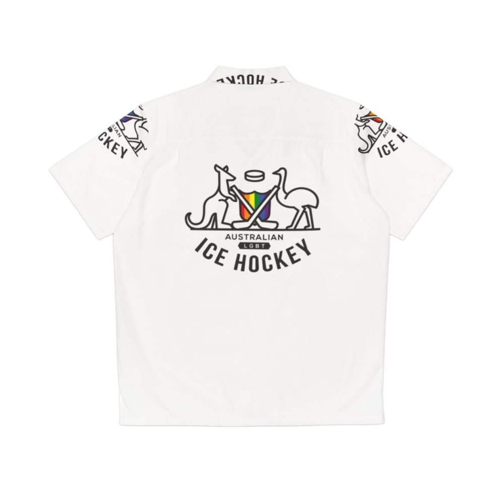 Australian LGBT Ice Hockey Hawaiian Shirt - Back