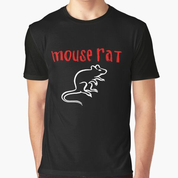 Mouse Rat band t-shirt from Parks and Recreation featuring Ron Swanson and the Pawnee crew