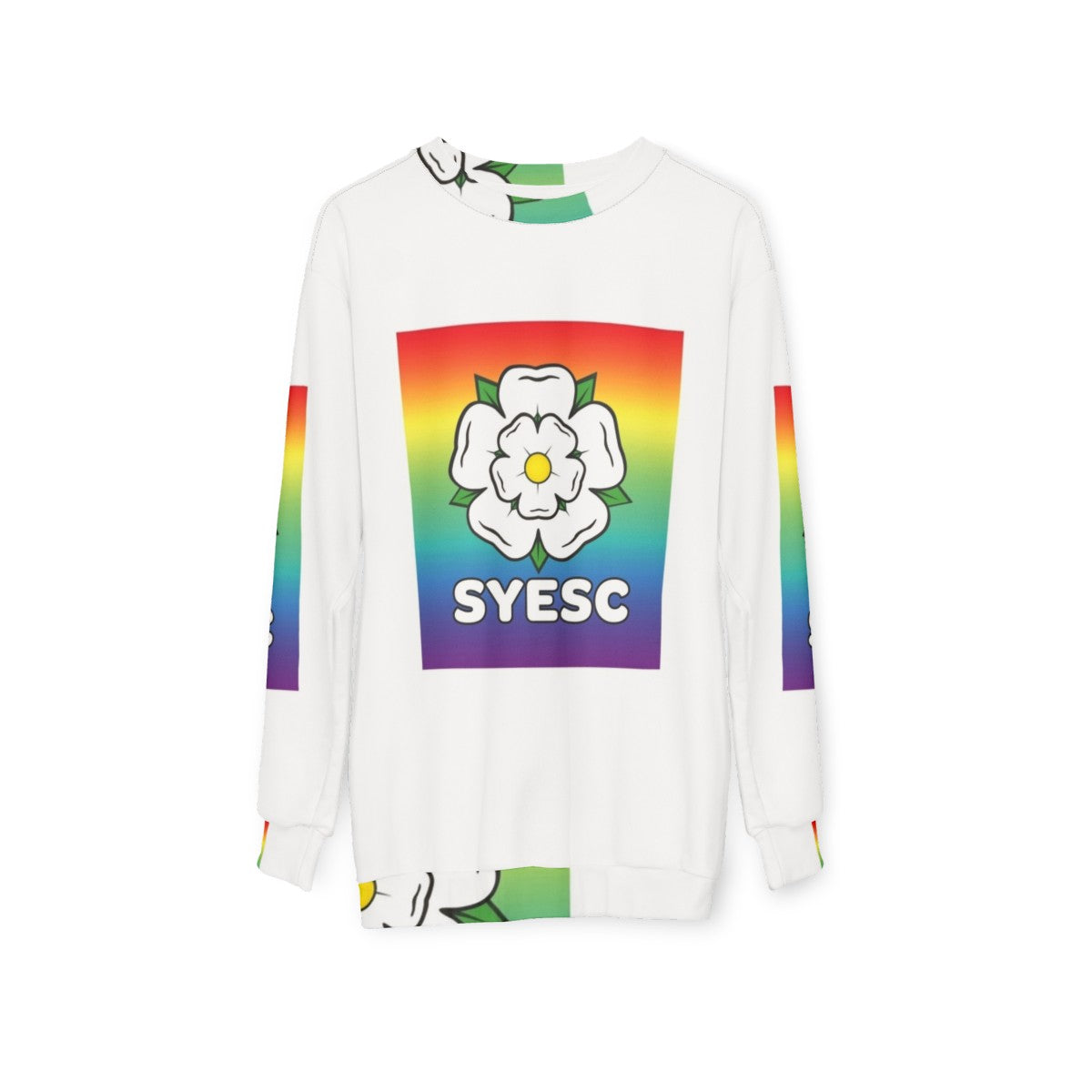 Colorful rainbow graphic sweatshirt - hanging