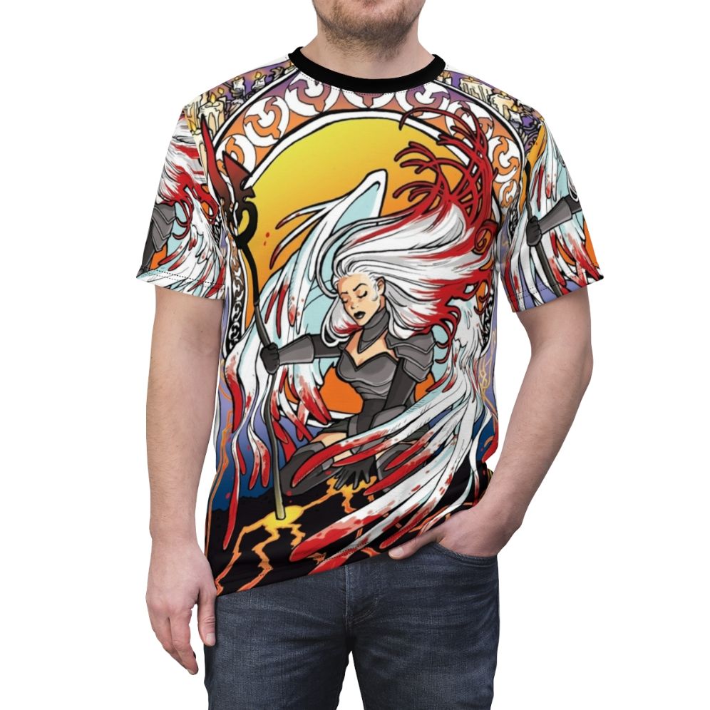 Archangel warrior design fantasy art t-shirt - men front