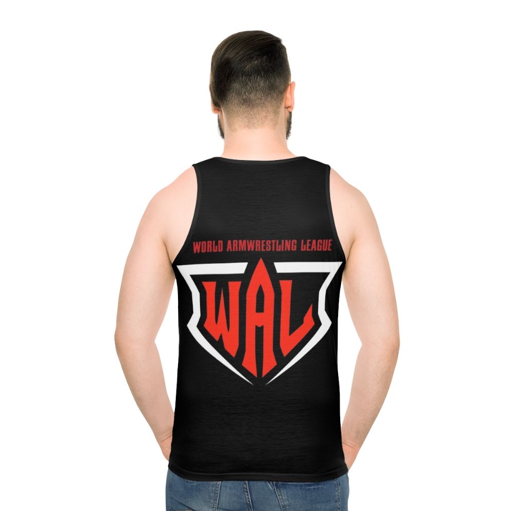 Unisex arm wrestling tank top - men back