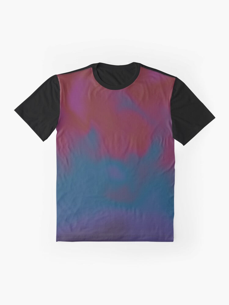 Dark graphic t-shirt featuring Chris Martin and the MOTS (Music of the Spheres) logo from Coldplay - Flat lay