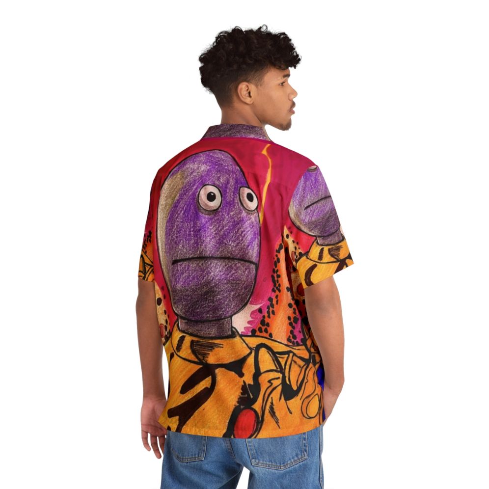 Randy Feltface Hawaiian Shirt with Inevitable Infinity Gauntlet Design - People Back