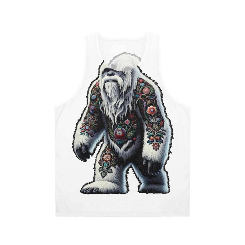 Embroidered yeti unisex tank top