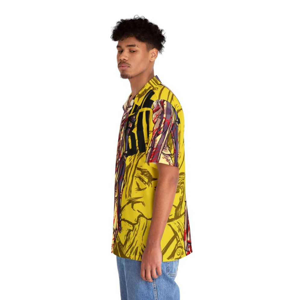 Quentin Tarantino Kill Bill Hawaiian Shirt with Samurai Sword and Anime/Manga Inspired Design - People Left