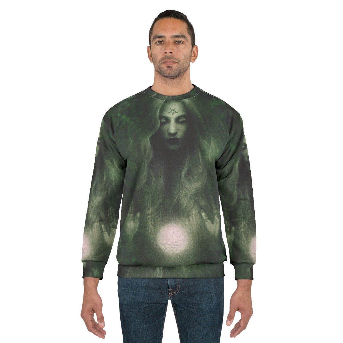 Forest Witch Sweatshirt with Enchanting Witchcraft and Nature Inspired Design - men