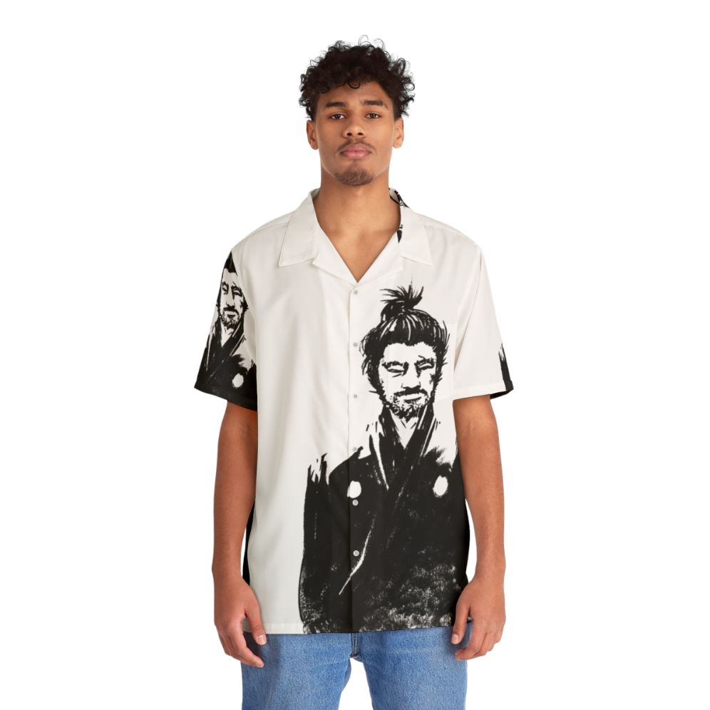 Yojimbo Hawaiian Shirt with Samurai Movie Inspiration - People Front