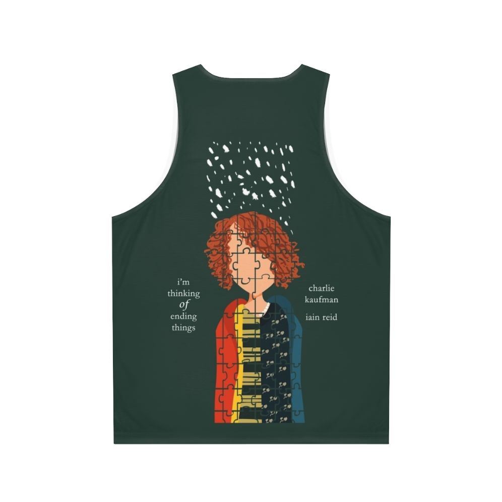 "I M Thinking Of Ending Things Minimal Poster Unisex Tank Top" - Back