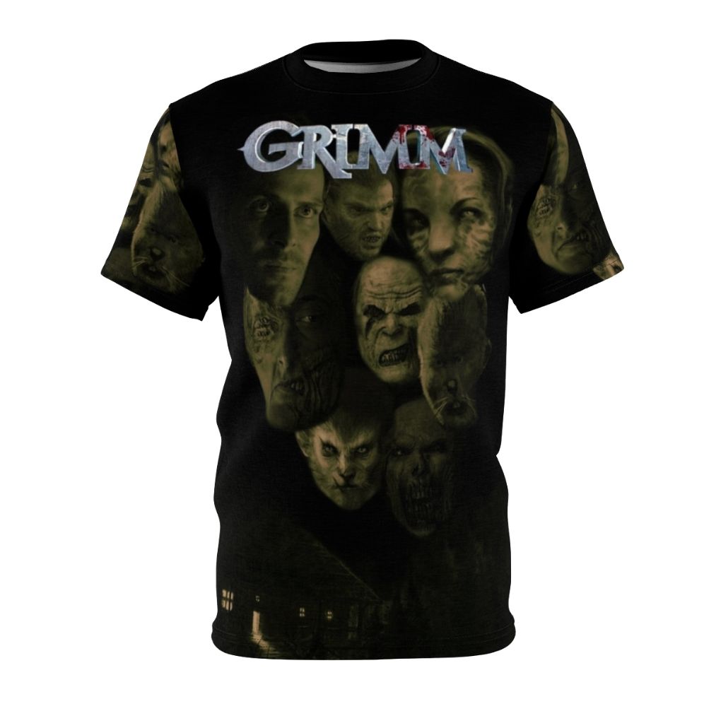 Grimm AOP T-shirt featuring characters and imagery from the popular TV show