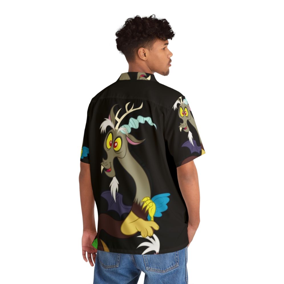 Discord Draconequus Hawaiian Shirt with Colorful Patterns - People Back