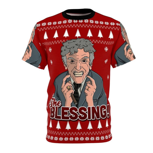 Griswold Family Christmas-inspired AOP T-shirt featuring a cozy, festive design